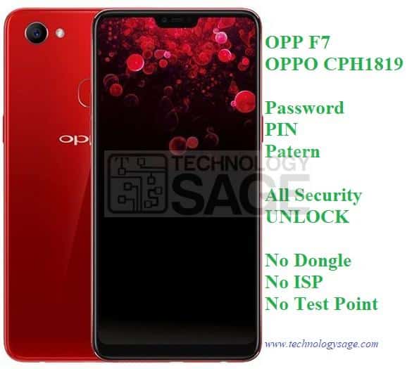 How to Reset Security Lock on Oppo F7 CPH1819 Smartphone